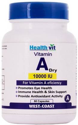 HealthVit Vitamin A Dry 10000 IU 60 Capsules