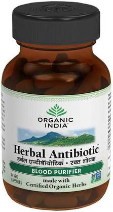 ORGANIC INDIA Herbal Antibiotic 60 Capsules Bottle