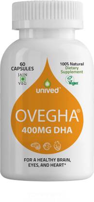 Unived Unived OVEGHA DHA MAX, Vegan Omega-3 DHA, 400mg DHA, 30 Veg Caps