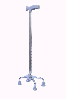 Life Line Services delux imported aluminium four leg stick Walking Stick