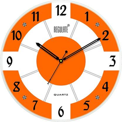 Regulate Quartz Analog 34 cm X 34 cm Wall Clock