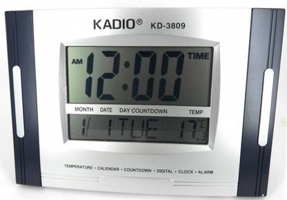 Kadio Digital 15 cm X 12 cm Wall Clock