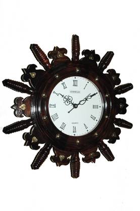 CHITTOOR ZILLA SAMAKYA ROSEWOOD CLOCK Analog 46.99 cm X 46.99 cm Wall Clock