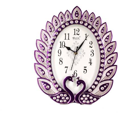 Valex Quartz Analog 35 cm X 26.5 cm Wall Clock