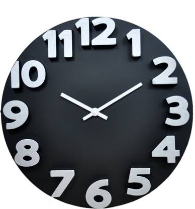Klok 3D Analog 24 cm X 20 cm Wall Clock