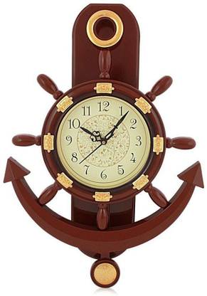 mnt-Ship Anchor Pendulum Wall Clock Analog 40 cm X 5 cm Wall Clock