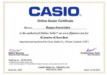 CASIO Digital Silver Clock