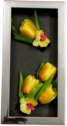 Fourwalls Artificial Tulip and Orchid Wall Hanging Frame (Large) - 4