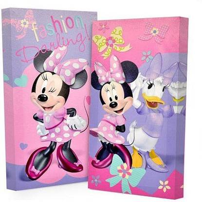 DISNEY Minnie Mouse Canvas Wall Art Pack of 2