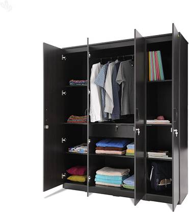 Zuari Engineered Wood 4 Door Wardrobe