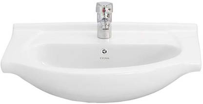 CERA White Ceramic Semi Recessed Wash Basins 1067a Semi-recessed