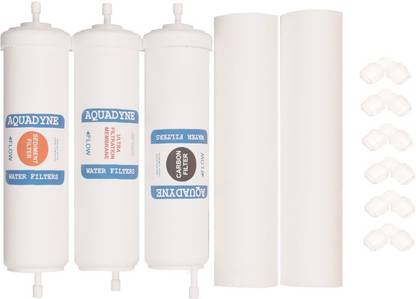 AQUADYN UF Membrane + 1 Activated Carbon +1 Sediment Filter+2 PP Spun -all Quickfit type for self service of UV Water Purifiers Solid Filter Cartridge