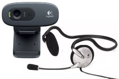 Logitech C270h HD Webcam(with headphone)