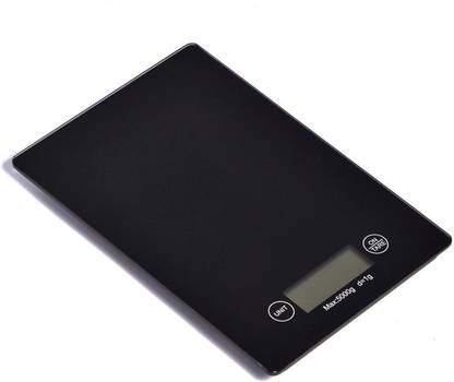 StealODeal 5kg Touch Screen Black Electronic Digital Glass Weighing Scale