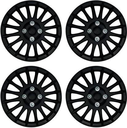 AUTO PEARL Premium Quality Car Full Caps Black 15 Inches Press Type Fitting Wheel Cover For Maruti IS