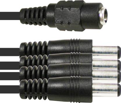 MX 4 WAY CCTV CAMERA POWER SPLITTER DC CORD CONVERTS 1 DC INPUT to 4 OUTPUT Worldwide Adaptor