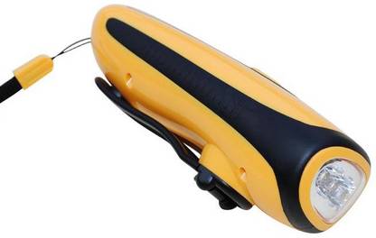 Letsgrabnow No Electricity No problem Charger With Power Bank + LED Flashlight & FM Radio+ Rotar charge Worldwide Adaptor