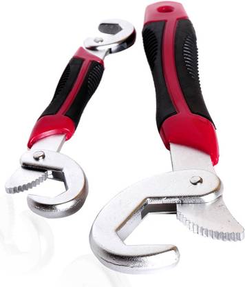 Shopper hub Snap-N-Grip Multi-purpose Universal Tool Steel set of 2 9-32mm Adjustable Double Sided Speed Wrench