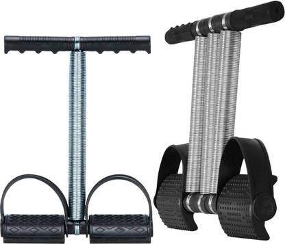 Athlian Single & Triple Spring Tummy Trimmer Combo High-Resistance Abdominal Workout Ab Exerciser