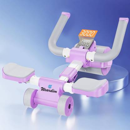 Wearslim Ab Wheel Roller with Elbow Support and Timer, Automatic Rebound Abdominal Wheel Ab Exerciser