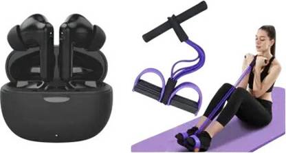 Goactive Pull Reducer Resistance Band and Bluetooth Headphones Ab Exerciser