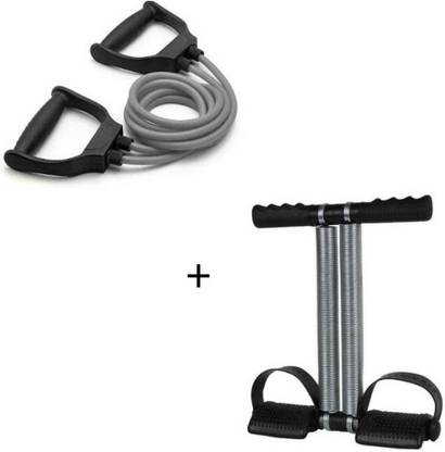BOLDHIGH Tummy Trimmer + Resistance Band Toning Tube Ab Exerciser Home Gym Workouts Ab Exerciser