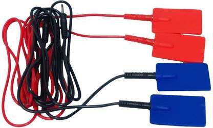 NJVJ IFT Wire and Pad Electrotherapy Device | IFT Physiotherapy Set of 4 Wires 4 Pads Ab Exerciser