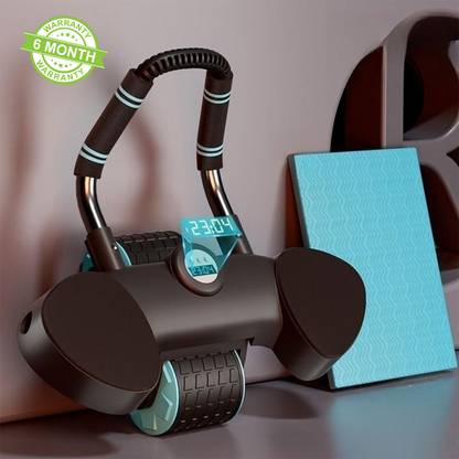 FirstFit Automatic Rebound Ab Wheel Roller for Core Workout With Elbow Support & Timer Ab Exerciser