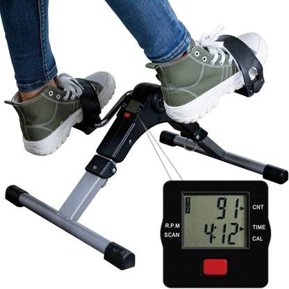 SKYBUCKET Portable Cycle Pedal Exerciser with Adjustable Resistance and Digital Display Mini Pedal Exerciser Cycle