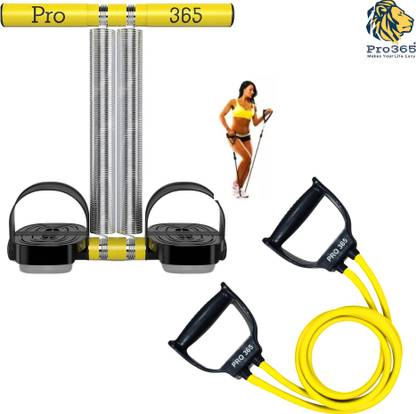 PRO365 Double Spring Tummy Trimmer with Toning Tube For Workout (yellow) Ab Exerciser