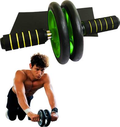 Coresport Abs Roller - Dual Wheels, Stainless Steel Core, 120kg Support, Gym Accessory Ab Exerciser