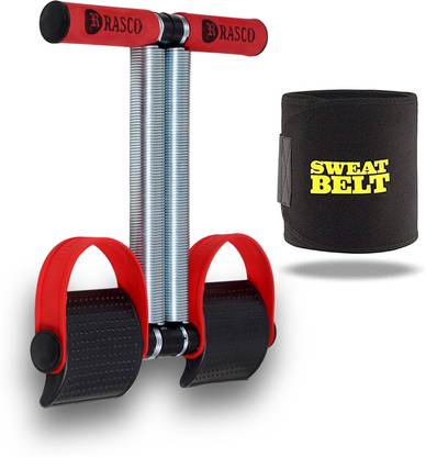 RASCO Combo Red Double Steel Spring with Sweat Belt Size Free Ab Exerciser