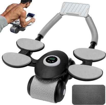 OBIXO obixoabs Roller for ab Exercises with 4 Elbow Support Intelligent rebound Ab Exerciser