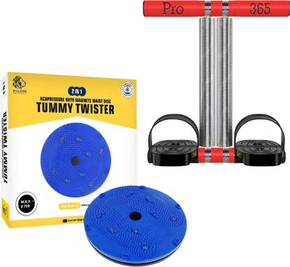 PRO365 Double Spring Tummy Trimmer with Tummy Twister for Ab Exerciser (Combo) Ab Exerciser