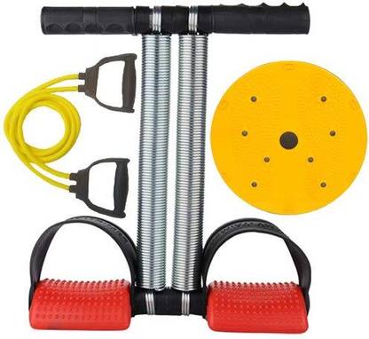 USTRADERS Double spring Tummy Trimmer , Tummy Twister and Toning tube Combo Ab Exerciser