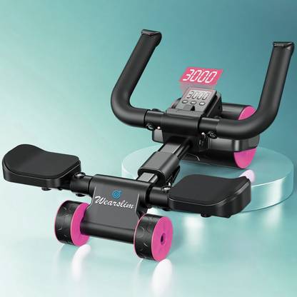 Wearslim Ab Wheel Roller with Elbow Support and Timer, Automatic Rebound Abdominal Wheel Ab Exerciser