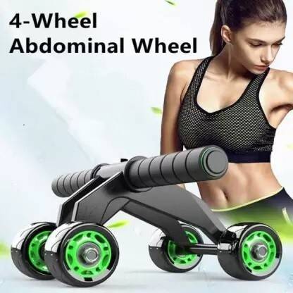 Dunkeld 4 Wheel Ab Roller Abdominal Trainers Exercise Wheel for Home Gym (Black) Ab Exerciser