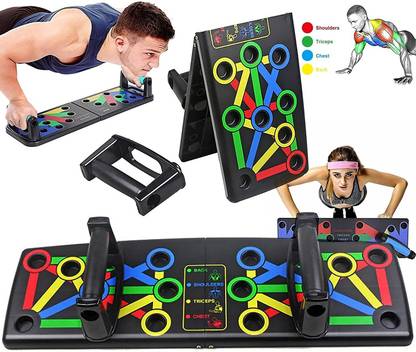 ElectroSky Foldable Adjustable Push up board for men | 14 in 1 Push up rack board Ab Exerciser