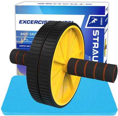 Strauss Double Exercise Roller Wheel | Abs Roller | Ab Wheel Roller | Gym Roller Ab Exerciser