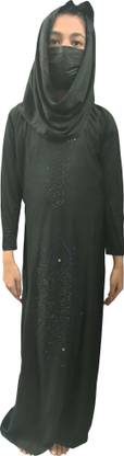 zs cap house Polyester Self Design Burqa With Hijab