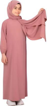 DesireBurqa Chiffon Solid Burqa With Hijab
