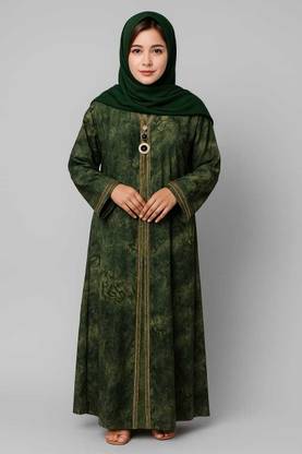AL JAWHRA ABAYA Crepe Self Design Abaya