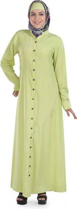 FORELEVY Polyester Solid Abaya