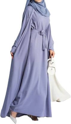 SCL Cotton Silk Self Design Burqa With Hijab