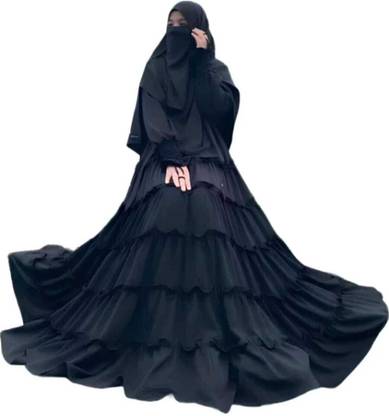 Paradise 1-5L-Black-burqa अबया हिज़ाब के साथ