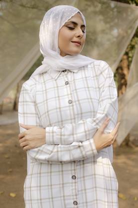 bhavyata Cotton Blend Self Design Abaya
