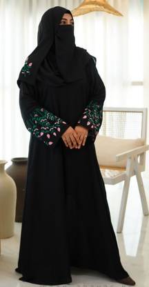 DCSTORE1 Polyester Self Design Burqa With Hijab
