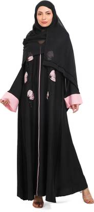 isliba Polyester Solid Burqa With Hijab