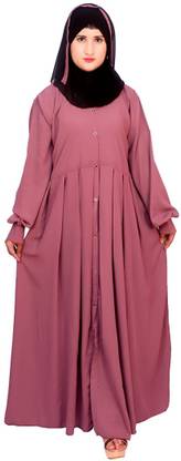 Queen hijab Cotton Blend Solid Burqa With Hijab