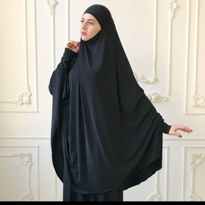 Dhyeyu Cotton Blend Self Design, Solid, Striped Abaya